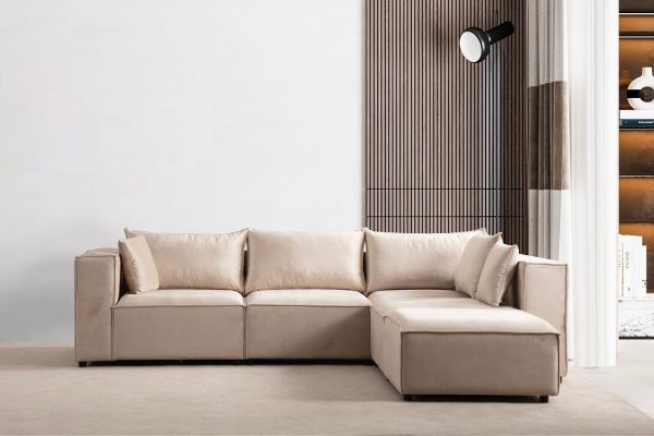 Canapé Elégance Velours Modulable 3+1 Pouf Elégance Modulable