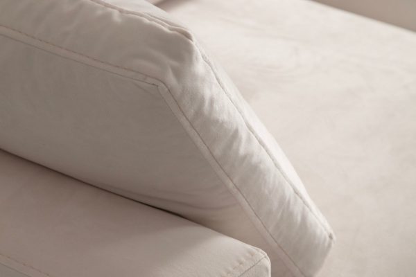 Canapé Julia Modulable Velours Blanc cassé 4+1 Pouf (2) Julia Modulable